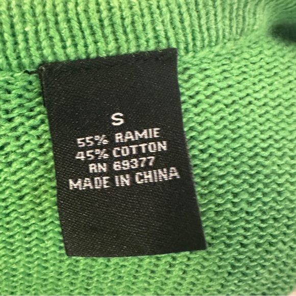 Crystal Kobe Christmas Cardigan Sweater Sm Green Felt Snowman Stitched - Picture 10 of 11